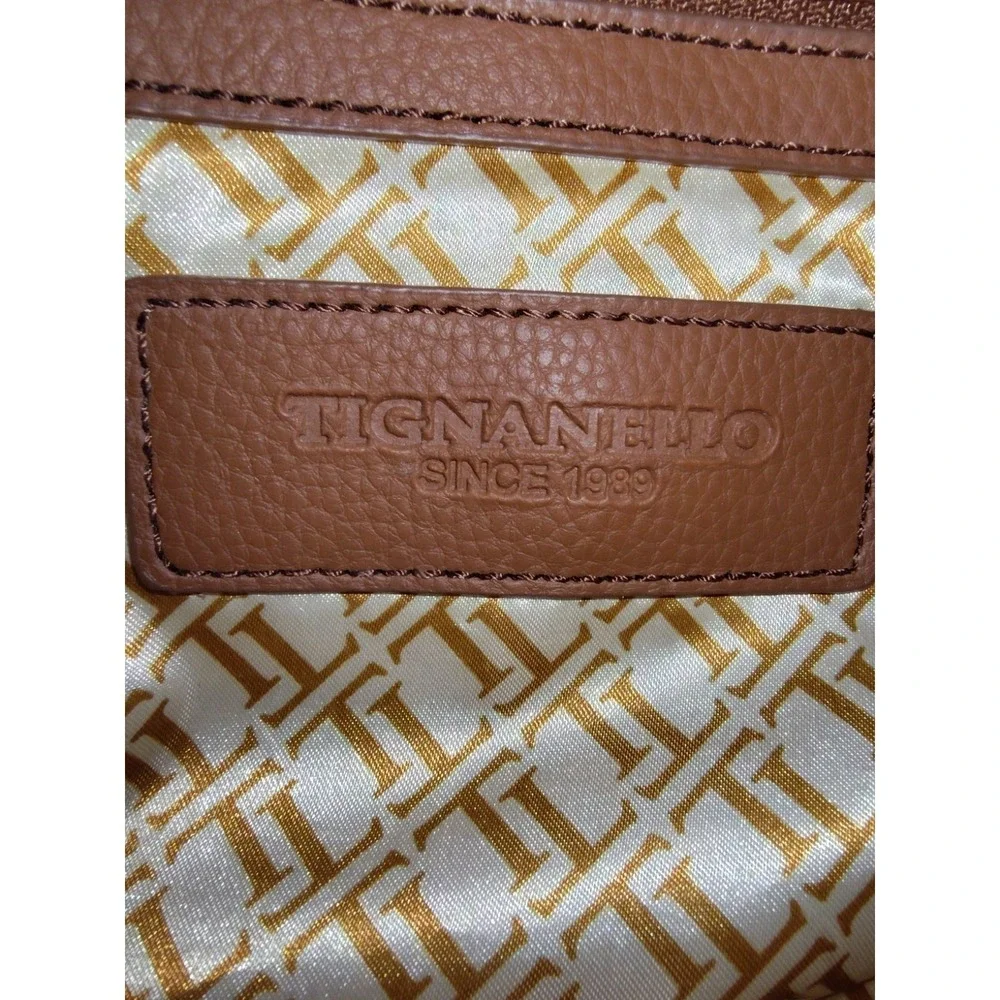 Tignanello‎ Women's Cream & Brown Leather Hobo Bag